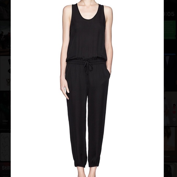 Theory Lortan Drawstring Silk Jumpsuit - Picture 1 of 2